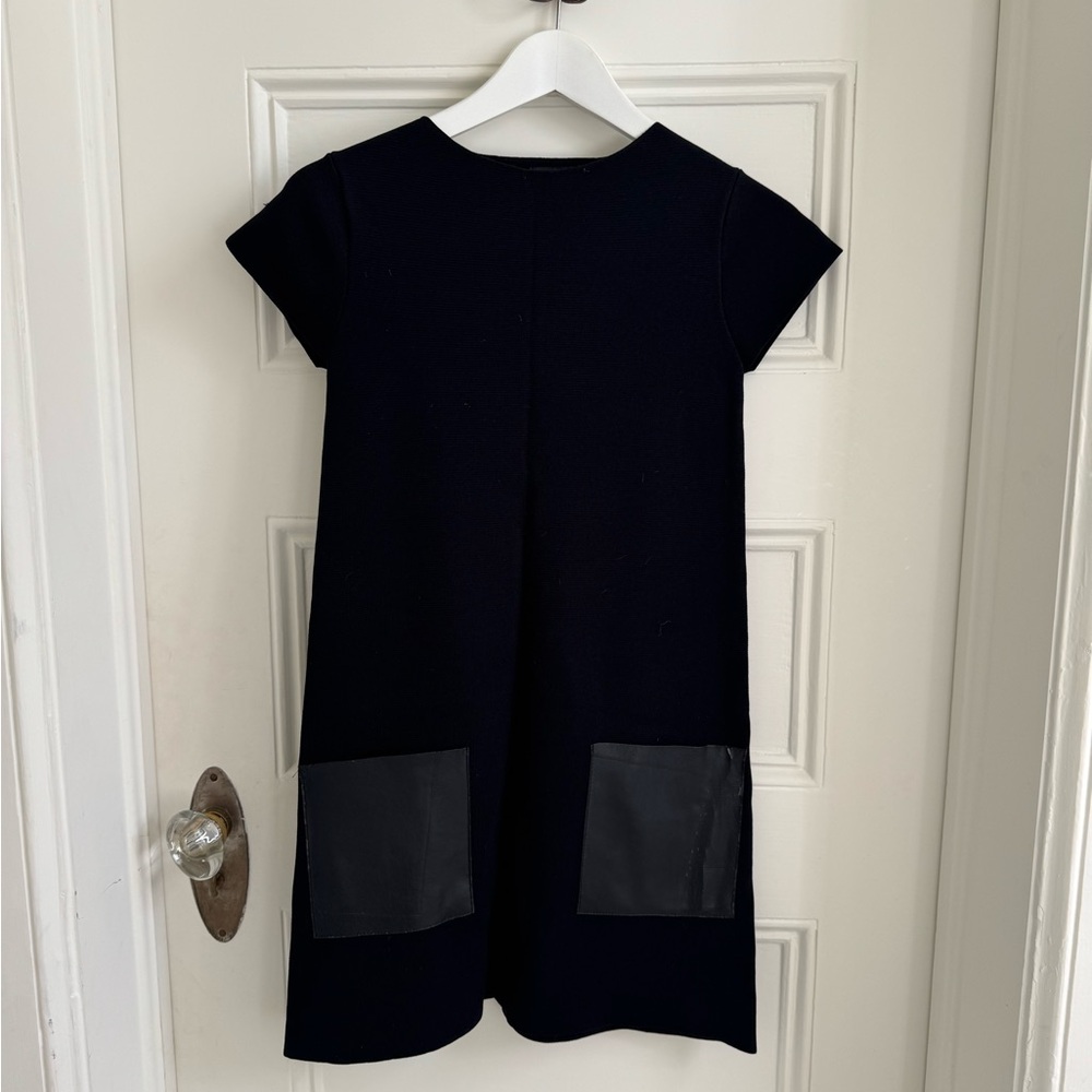 Black Casual Kids Dress with Pockets